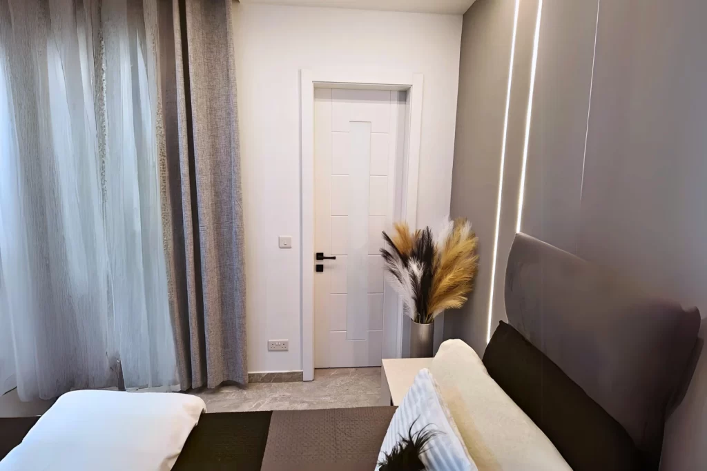 WhiteDoorInBedroomInterior